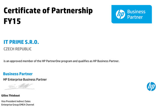 Certifikovaný partner HP